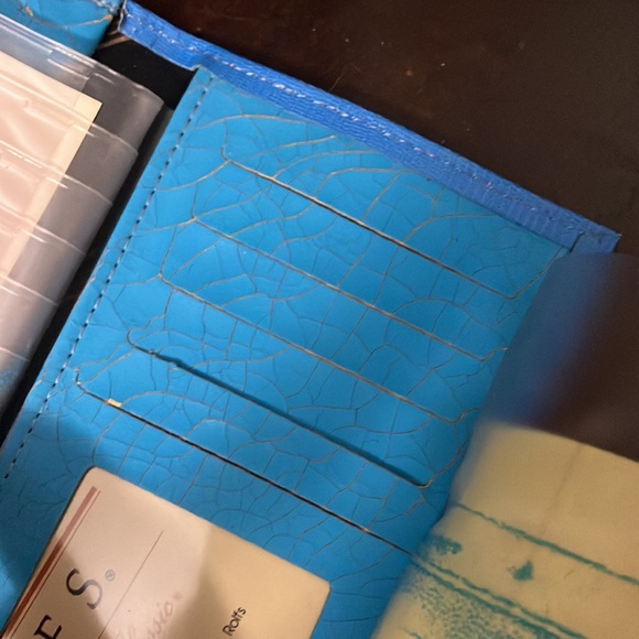 Vintage 1987 Blue Leather Rolf Wallet with all Packing Inserts NOS - Picture 12 of 13